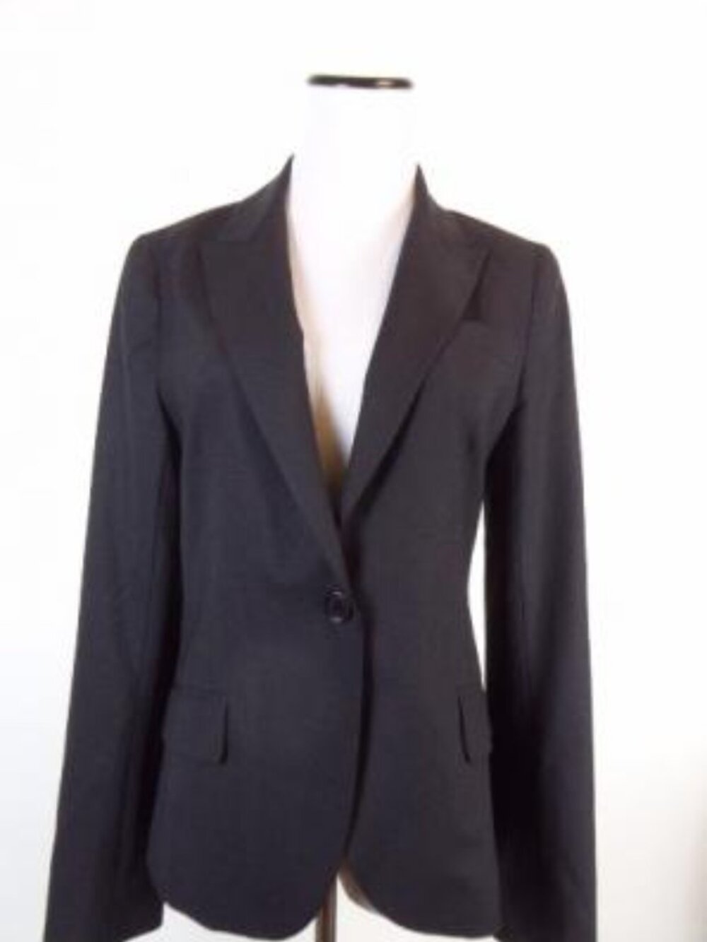 Theory black blazer 10 wool stretch one button 10